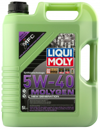 НС-синтетическое моторное масло Molygen New Generation 5W-40 (5 л)